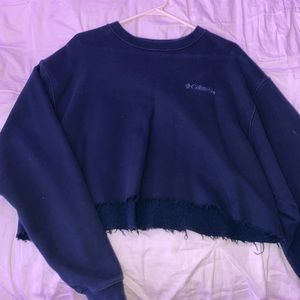 cropped columbia crew neck